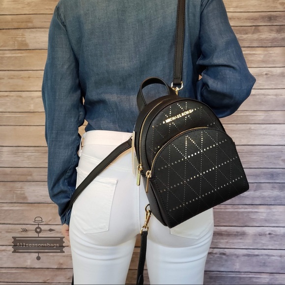 NWT Michael Kors Abbey Xs Backpack Black leather - Picture 8 of 8